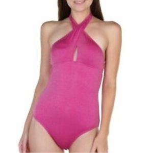 Jones New York Magenta Glitter Swimsuit